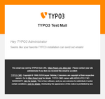 HTML-based test email that can be triggered in the Install Tool